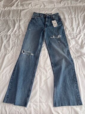Zara Light Blue High-Rise Jeans